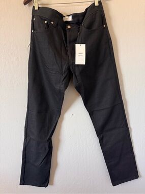Ami Alexandre Mattiussi Slim Straight Men's Jeans Coupe Slim Black 34 Waist NWT